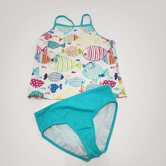 3 GIRLS Swimsuits - Size 14/14+/14+ Op, Lands' end - Turquoise - Picture 10 of 14